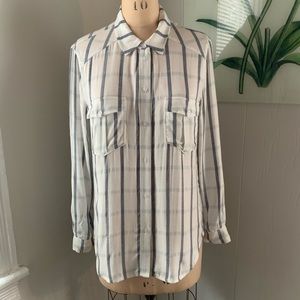 Paige Button Down Striped Top